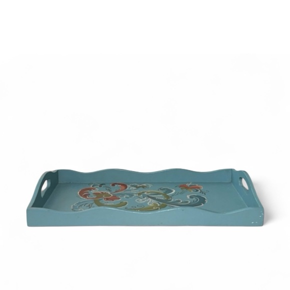 Norwegian‎ Traditional Rosemaling Vintage Lightweight Decorative Tray